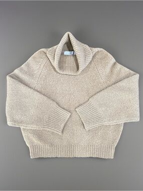 Women’s Cowl Neck Sweater in Beige by Vince